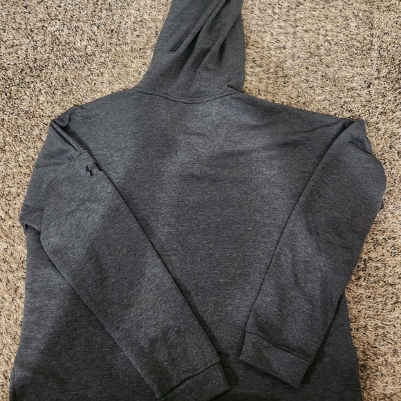 Under Armour Cropped Hoodie loose fit Dark Grey with front ties- size large - Picture 6 of 11